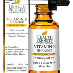 Óleo De Vitamina E Health Priority 15000 Ui Para Pele E Cica