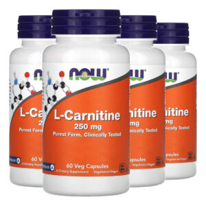 L-carnitina 250mg Now Foods 60 Cápsulas Importado 4un