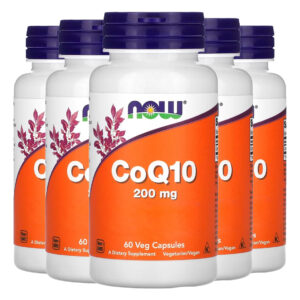 Coenzima Coq10 200mg 60 Veg Cáp Importado 5un Now Foods