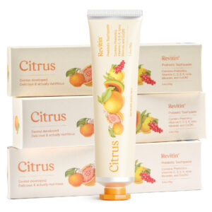 Pasta De Dente Revitin, Gel Cítrico Prebiótico Sem Flúor, Pa