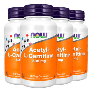 Acetil L-carnitina 500mg Now Foods 50veg Caps Importado 4un