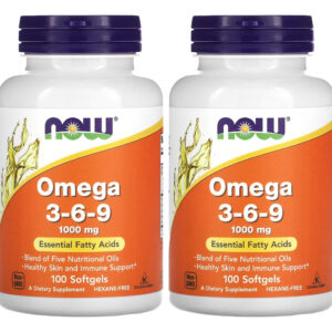 Ômega 3-6-9 1.000mg Now Foods 100 Caps Softgels 2un Sabor Sem Sabor