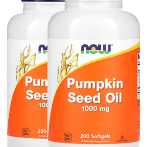 Óleo Semente Abóbora 1000mg 200soft Importado 2un Now Foods