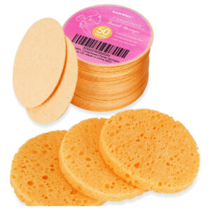 Esponjas Faciais Gainwell Celulose 100% Naturais 50 Unidades