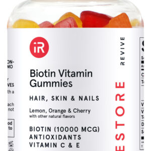 Hair Gummy Vitamins Irestore Biotin 5000mcg Para Mulheres E