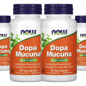 Dopa Mucuna Now Foods 90 Cápsulas Vegetarianas 4un Sabor Sem Sabor