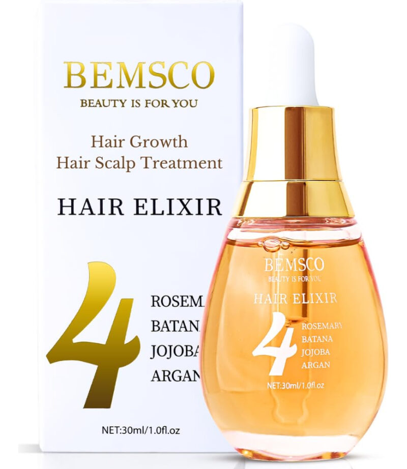 Elixir De Cabelo Bemsco 4 Em 1: Alecrim, Jojoba, Argão, Óleo