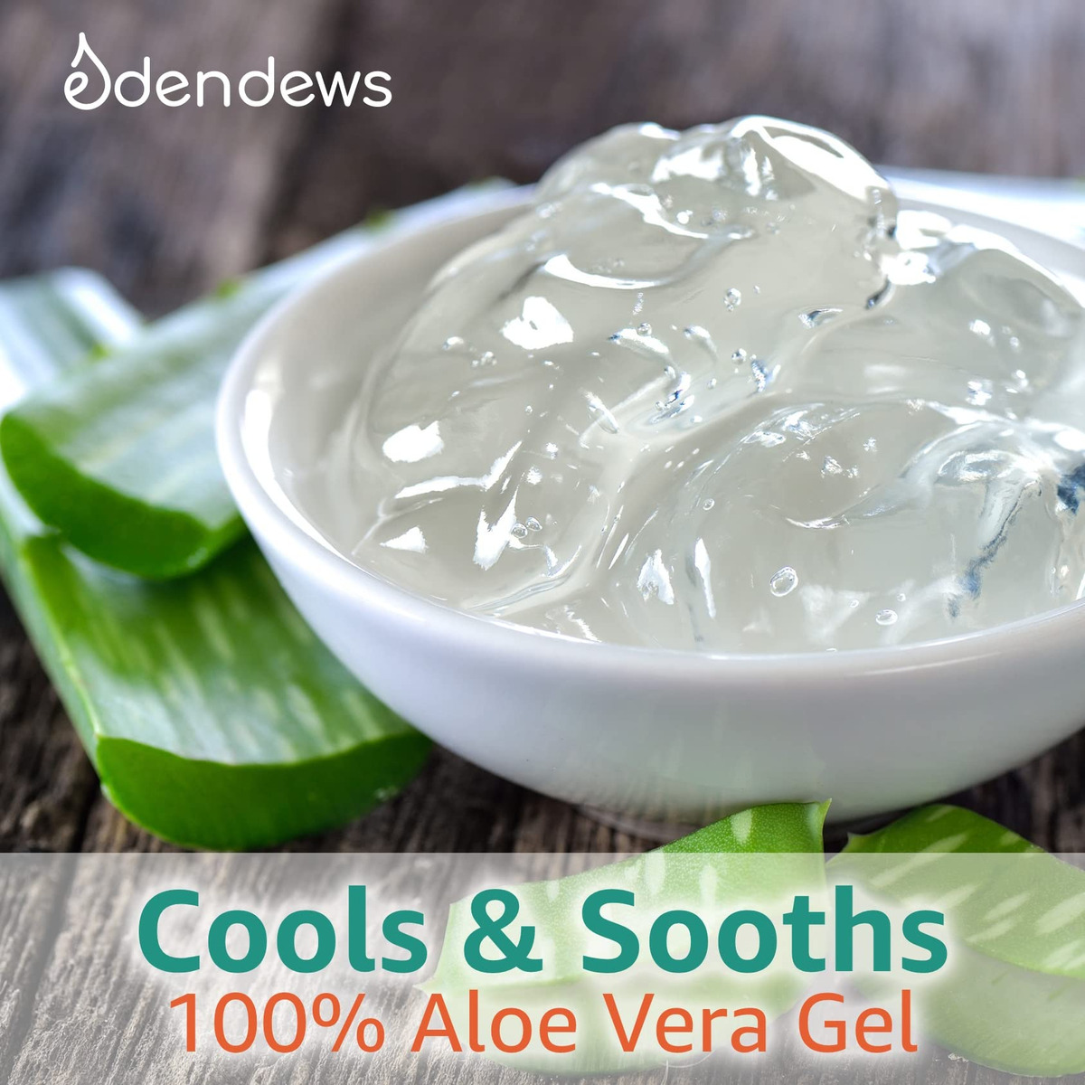 Gel De Aloe Vera Eden Dews 100% Puro E Natural 960 Ml - Imagem 2