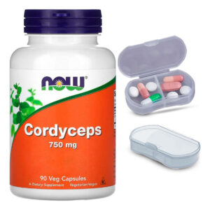 Cordyceps 750mg Now Foods 90 Caps + Porta Cápsulas