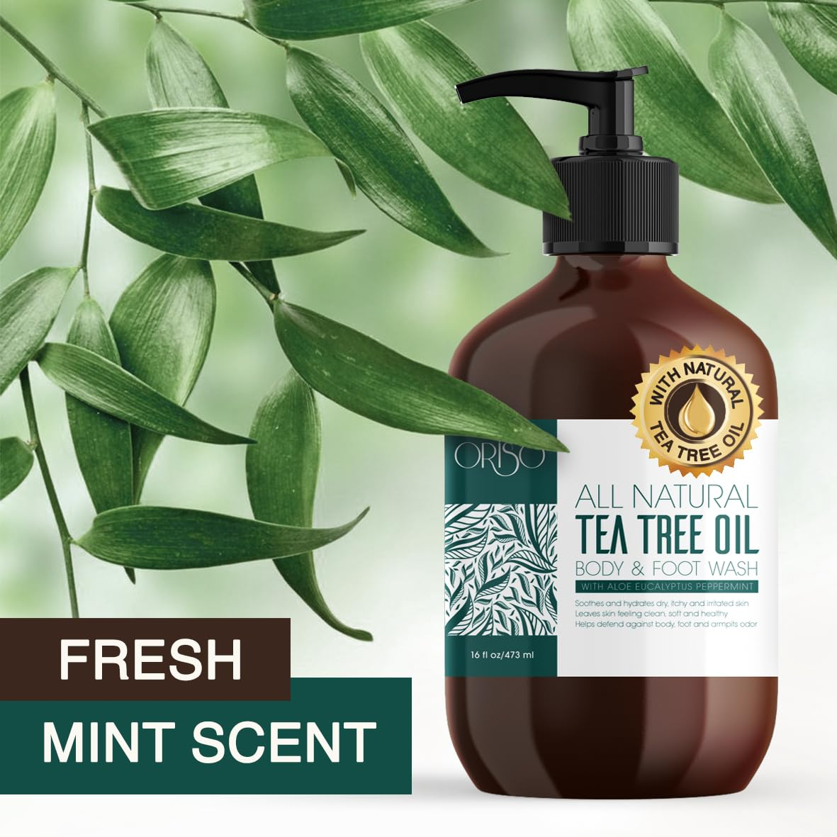 Sabonete Líquido Oriso Tea Tree Oil 480 Ml Ajuda A Acne Nos - Imagem 2