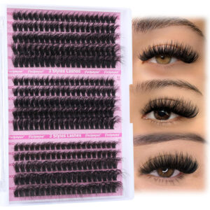 Extensões De Cílios Focipeysa Fluffy Mink Cluster 10-18mm