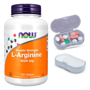 L-arginina 1000mg Now Foods 120 Tablets + Porta Cápsulas