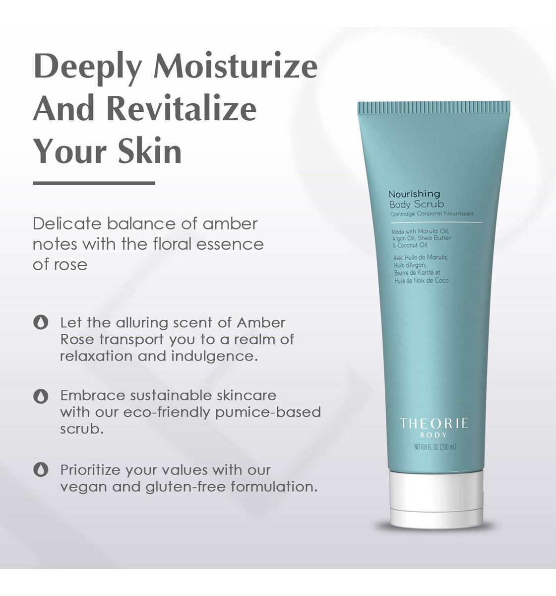 Esfoliante Nutritivo Body Scrub Theorie 200ml Com Óleo De Ma - Imagem 5