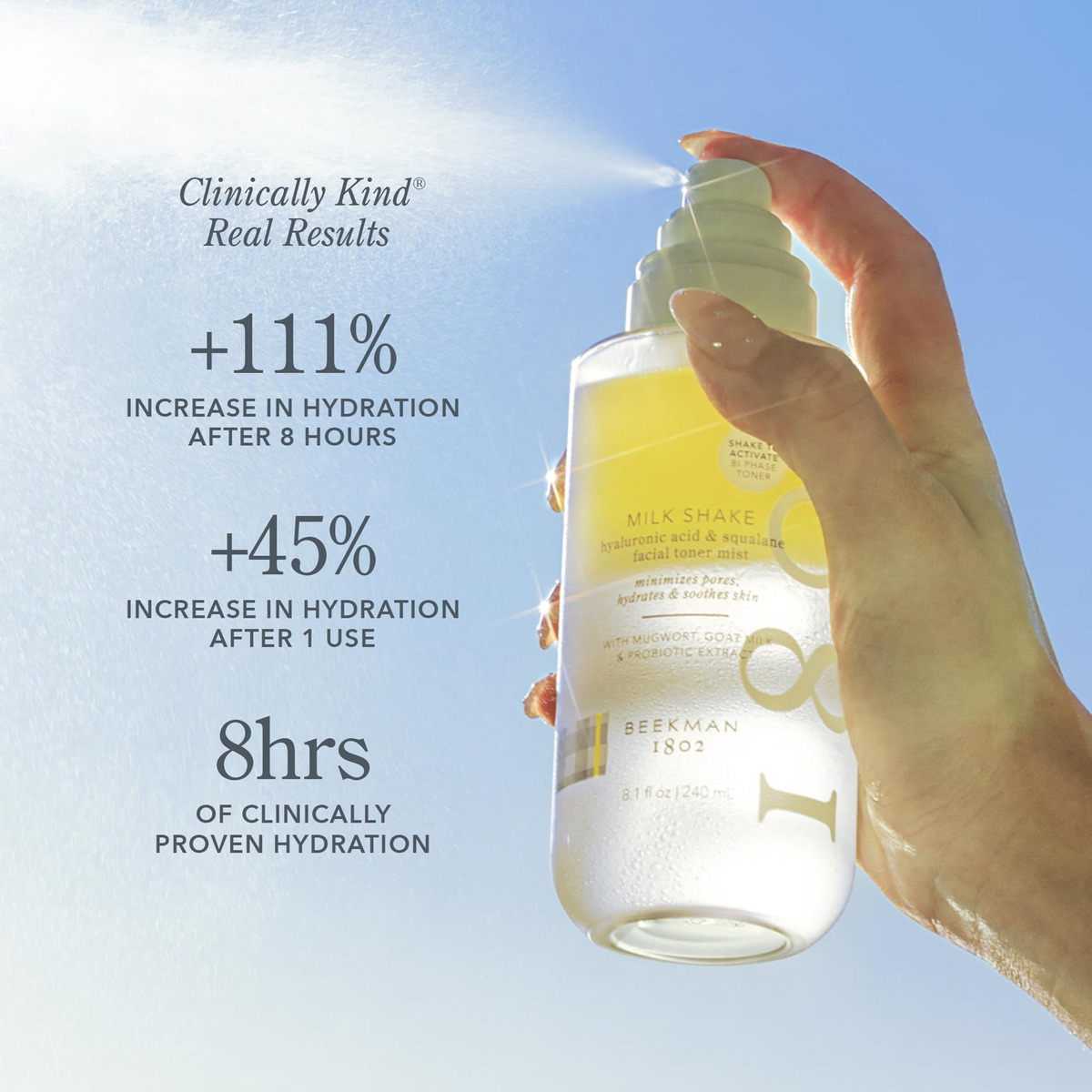 Batido De Leite Hidratante Face Mist Beekman 1802 Com Ácido - Imagem 7