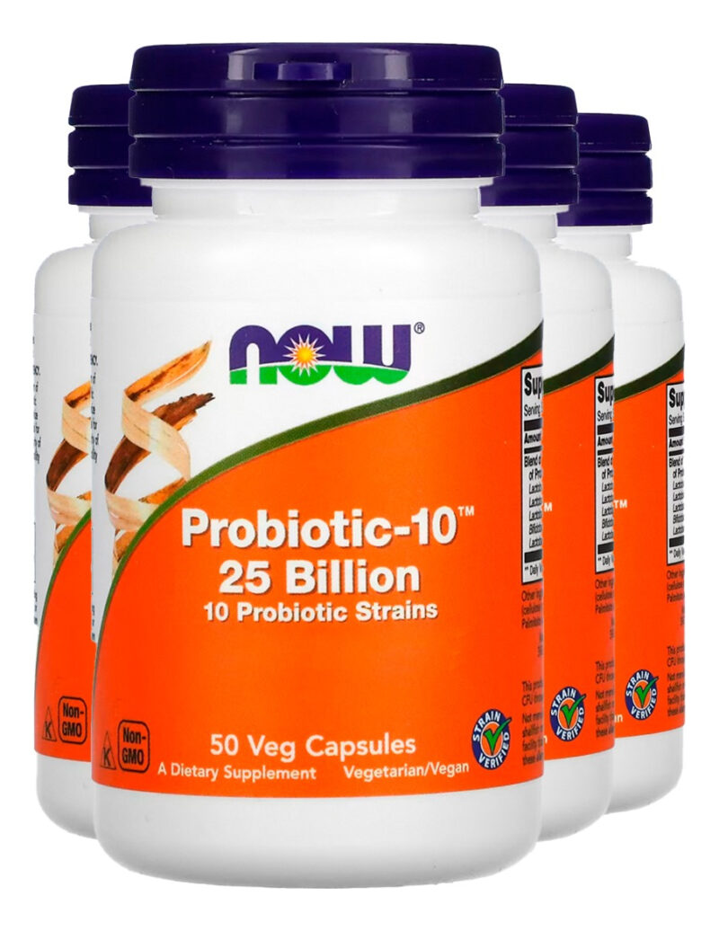Probiótico10 25 Bilhões Ufc 50cáps Importado 4un Now Foods