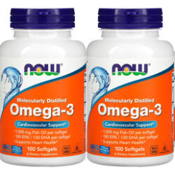 Ômega-3 Molecularmente Destilados Now Foods 100softgels 4un Sabor Sem Sabor