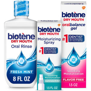 Kit De Enxágue Oral, Spray E Gel Biotène Para Tratamento Da