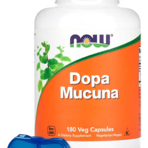 Extrato De Dopa Mucuna Now Foods 180 Cáps + Porta Cápsulas