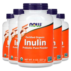 Inulina Pó Puro Prebiótico 227g Importado 5un Now Foods