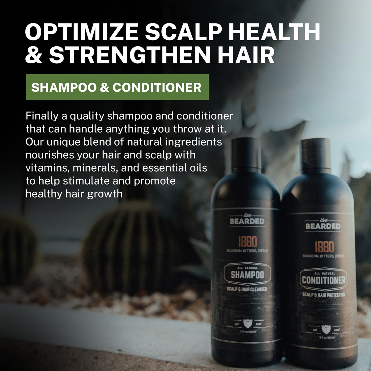 Shampoo E Condicionador Live Bearded All-natural Para Homens - Imagem 2
