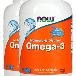Ômega-3 1000mg 180/120 200cáps Soft Importado 2un Now Foods