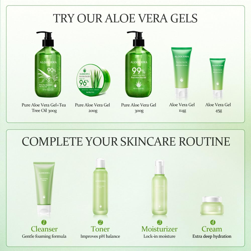 Gel Aloderma Organic Aloe Vera 96% Puro Para Rosto E Corpo 2 - Imagem 8
