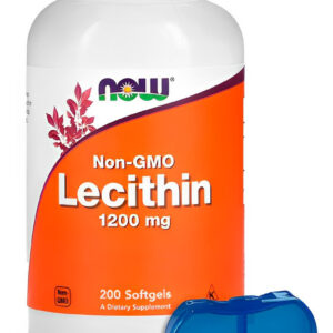 Lecitina 1200mg Now Foods 200 Soft + Porta Cápsulas