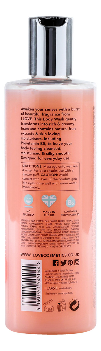 Sabonete Líquido I Love Cosmetics English Rose Scent 350 Ml - Imagem 2