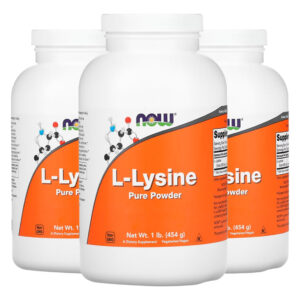 L-lisina Em Pó Puro 454 G L-lysine 3un Now Foods