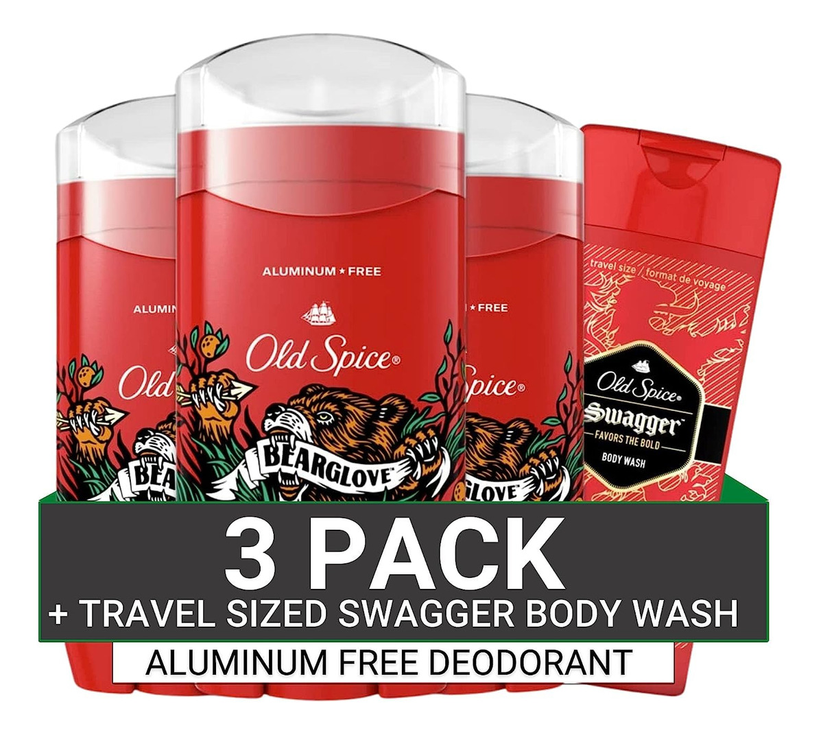 Desodorante Old Spice Bearglove Scent Men 90 Ml (pacote De 3