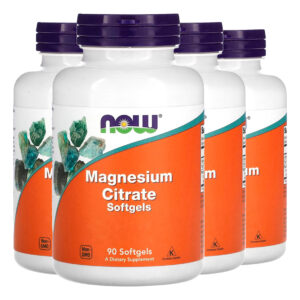 Citrato De Magnésio Now Foods 90 Softgels Importado 4un