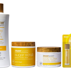 Conjunto De Cuidados Com A Pele Raw Sugar Lemon Sugar Body L