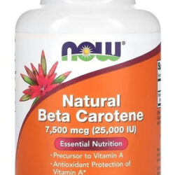 Natural Beta Caroteno 7500mcg (180 Softgels) - Now Foods Sabor Validade 09/2024