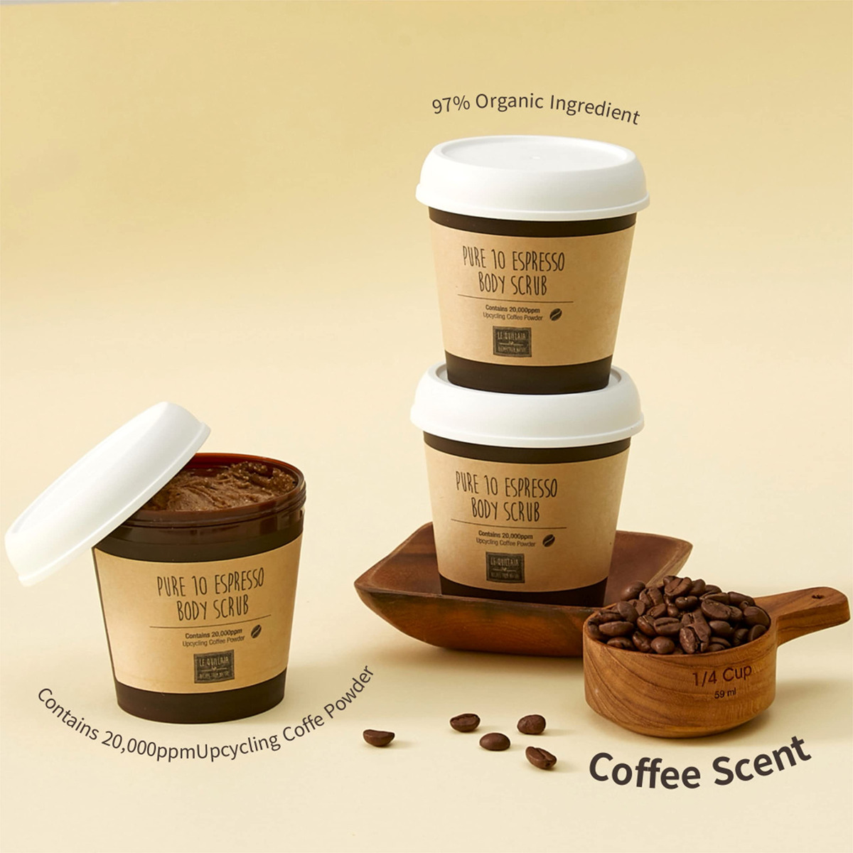 Esfoliante Corporal Le Quillaia Pure 10 Espresso 200ml - Imagem 6