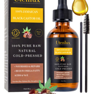 Óleo De Rícino Preto Jamaicano Utenlux 60ml Para O Crescimen