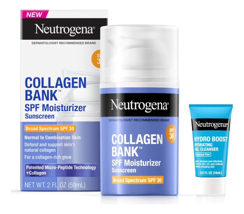 Conjunto De Cuidados Com A Pele Neutrogena Collagen Bank Com
