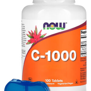 Now Foods Vitamina C 1000mg+r. Mosqueta 100tab +porta Cáps