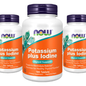 Potássio Plus Iodo Now Foods Potassium Plus 180tablts 3un