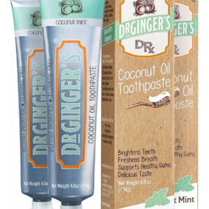 Pasta De Dente Doctor Ginger's Coconut Oil 120ml, Pacote Com