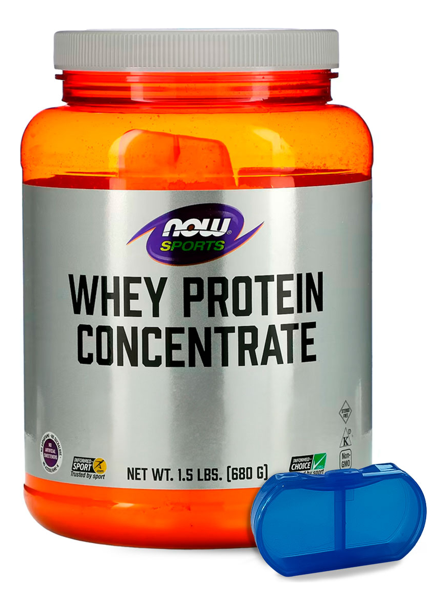 Whey Protein Concentrado Now Foods 680g Pó + Porta Cápsulas