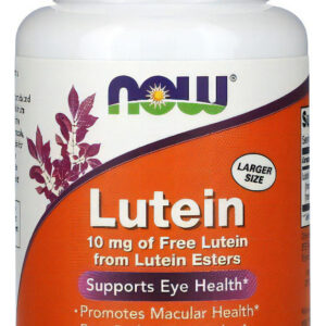 Luteína 10 Mg 120 Cápsulas Softgel Now Foods Sem Sabor