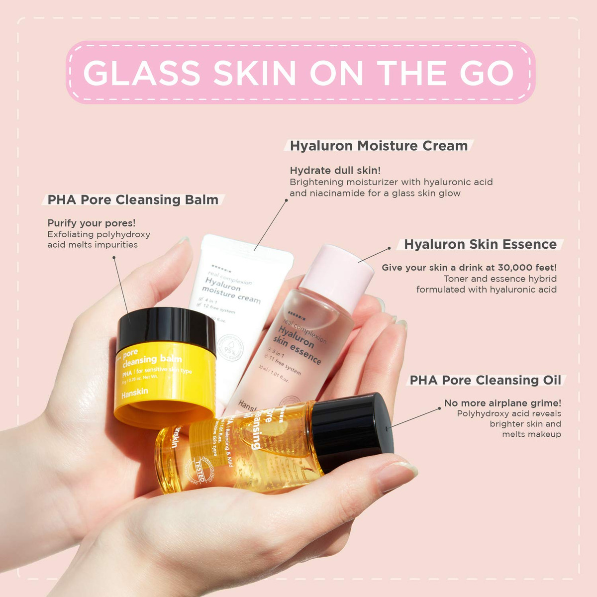 Conjunto De Cuidados Com A Pele Hanskin Glass Skin On The Go - Imagem 4