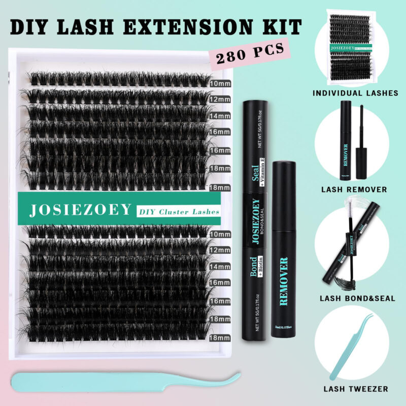 Kit De Extensão De Cílios Josiezoey Fluffy Lash Clusters 60d - Image 2
