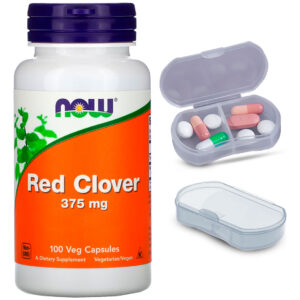 Trevo Vermelho 375mg Now Foods 100 Caps + Porta Cápsulas