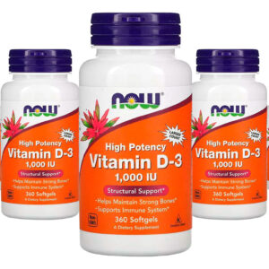 Vitamina D3 1.000ui Now Foods Vit D-3 360 Softgels 5un
