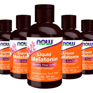 Melatonina Now Foods Líquida Kit 5 Sabor Sem Sabor