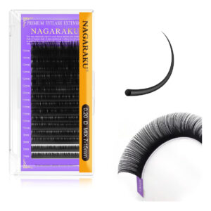 Extensões De Cílios Nagaraku 0,20 Mm D Curl 7-15 Mm, Bandeja