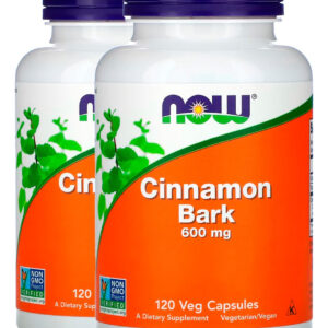 Casca De Canela 600mg 120 Cáps Importado 2un Now Foods