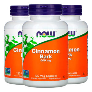 Casca De Canela 600mg 120 Cáps Importado 3un Now Foods