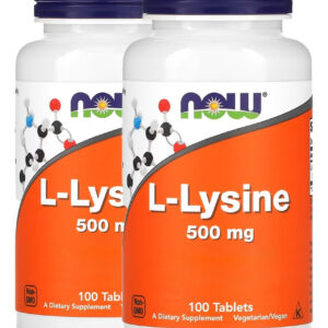 L-lisina 500 Mg 100 Tablets Importado 2un Now Foods